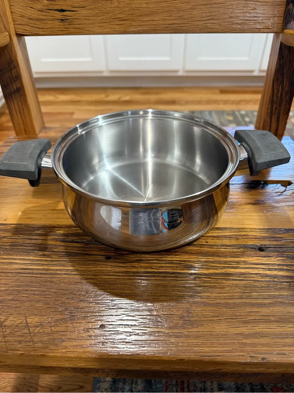 Royal Queen Double Handle Polished Stainless Steel Cooking Pot - Silver